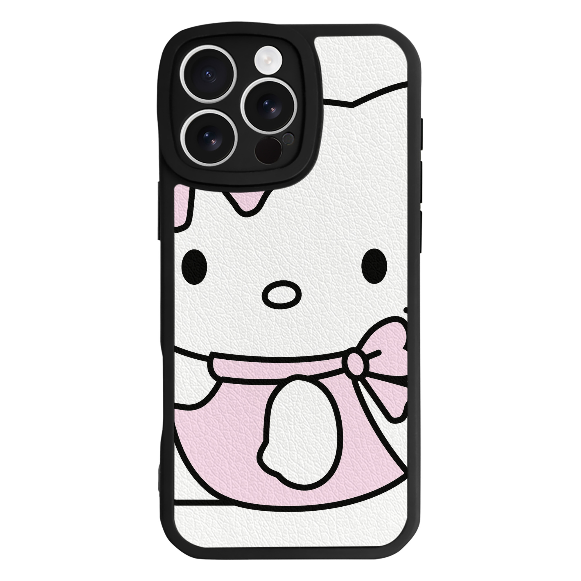 （画像用） Hello Kitty ハローキティ 【iPhone 16シリーズ対応】シリコンスマホケース（レザー調） 材質：シリコン